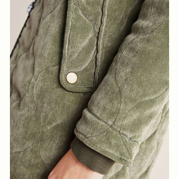 Anthropologie Quilted Corduroy Jacket 